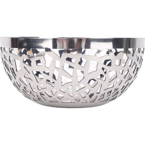 Corbeille à Fruits Métallique Mode Artisanale Panier Kitchen Table 16 cm en Acier Inoxydable Décoratif Cadeau Rustproof Pratique (1/5)