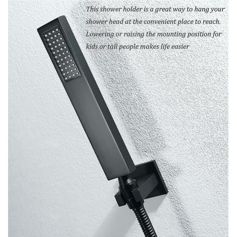 Support de douche à main Support de douche Support de douche en laiton - Noir (1/2)