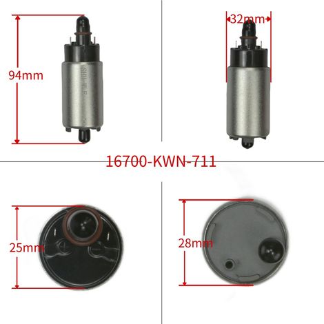La pompe à carburant 16700-KWN-711 est compatible avec Honda PCX150 16700-K26-905 NSS300. (1/4)