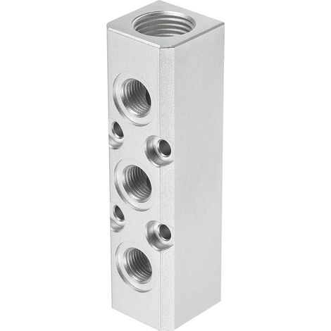 Luftverteileranwendungen zum Anschluss von Luftkompressoren und Zylindern – 3-Wege-G1/2-Zoll-G1/4-Zoll-Inline-Verteiler mit 5 Anschlüssen für pneumatische Schlauchanschlüsse