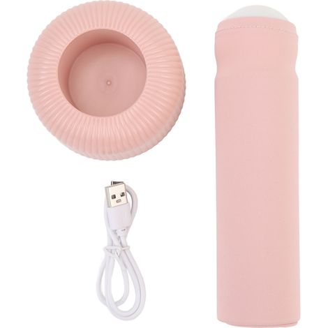 Wiederaufladbares LED-Nachtlicht, stabiler und innovativer Standfuß, tragbar, warmes Licht, fürs Schlafzimmer, rosa. (1/5)