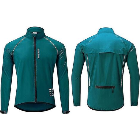 Ultraleichte Herren-Radjacke, wasser- und winddicht, ideal zum Radfahren und Laufen – Größe M – Marineblau
