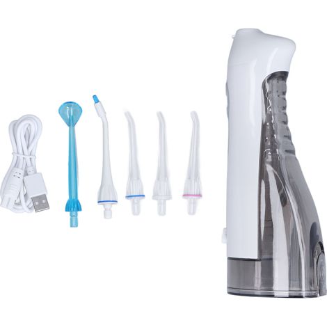 Hydropulseur dentaire électrique portable à grande capacité pour l'élimination des résidus alimentaires et le nettoyage des dents (1/5)
