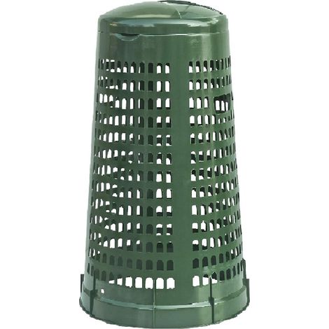 Trespolo con coperchio e anello fermasacco Sacco Immondizia grande Cestino 100lt Bidone riordino Spazzatura per ambienti Esterni Giardino locali commerziale Verde Made in Italy omaggio 10 Sacchi di mi