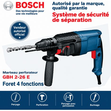 Marteau perforateur filaire GBH2-26E double fonction marteau et perceuse 800. 1 4000 900 100 × 100 × 100 cm 4 kg – Livraison gratuite (1/5)