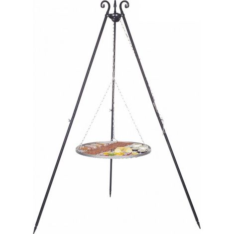 Grille en acier inoxydable sur Trépied-Ø 50cm-- (1/5)