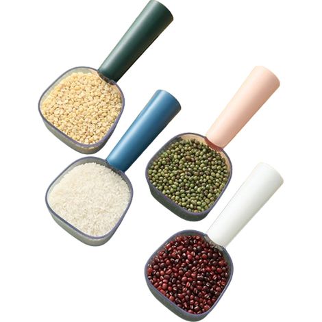 Cuillères doseuses à riz, récipients doseurs, cuillères doseuses de cuisine, lot de 4 (1/4)