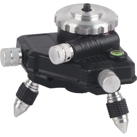 Treppiede con livella a 360 gradi, staffa adattatore per livella, supporto per treppiede standard in lega di alluminio con filettatura da 1/4" per livella (1/4)