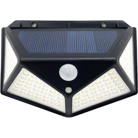 FABRILAMP 166661009  Aplique Solar  6000k Kira Negro 450lm Ip65 9,5x13,5x5cm Sensor Mov.y Crepusc. (1/2)