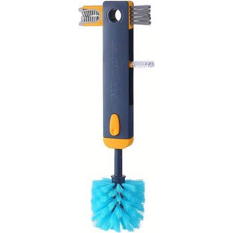 Spazzola 4 in 1 per la pulizia di bottiglie, tazze e fughe - Set pratico con vari accessori per raggiungere anche i punti più difficili - Crezuo
