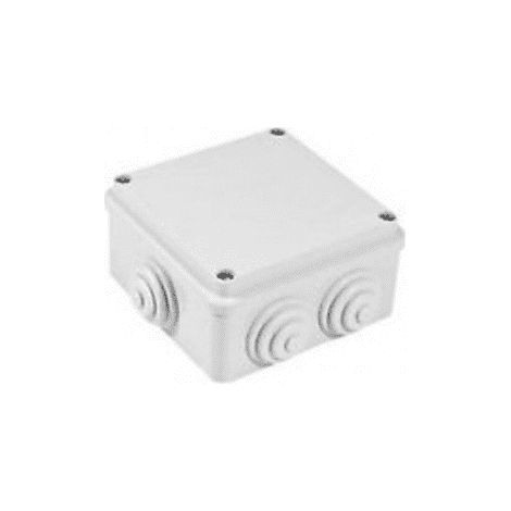 Boîte de dérivation carrée avec couvercle avec vis 100x100x50mm avec 6 passe-câbles IP55 FAEG - FG13404