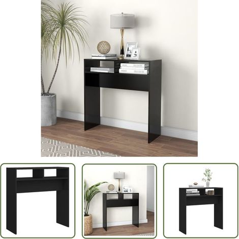 Table console Noir 78x30x80 cm Aggloméré (1/5)