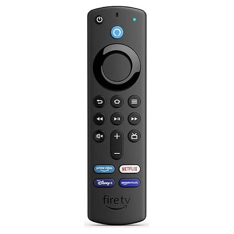 Lntyq – Télécommande vocale Alexa pour Fire TV – Contrôle TV avec boutons d'alimentation et volume – Compatible Fire TV Stick 4K et Cube