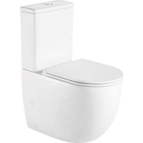 Modernes Stand-WC Keramik GENOVA niedriger Spülkasten in weiß (1/5)