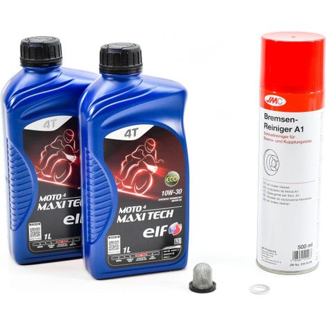Kit Entretien Vidange Standard pour HONDA NSS 250 X Forza de 2005 à 2011 - ELF MOTO 4 MAXI TECH 10w30 2L