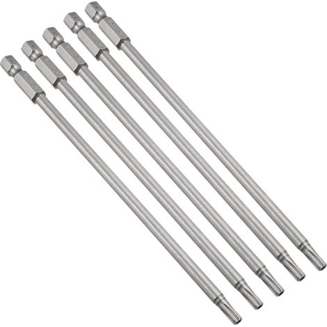 5pc Embout de Tournevis 1/4" Hex Tige T20 Torx tournevis magnétique Long 150mm (1/5)