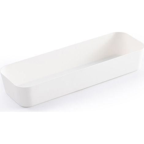 Boîte à tiroirs organisateur bureau cosmétiques fournitures scolaires séparateur rangement pour cuisine chambre salle de bain bureau plastique 26,5x8,5x4,5 cm (1/5)