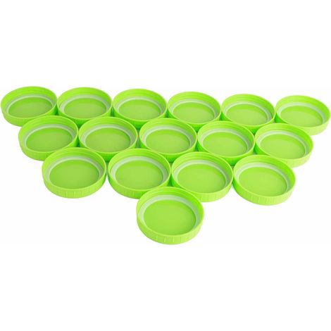 Couvercles de bocaux Mason en PP coloré, capsules large bouche pour pots de conservation et bocaux de conserve (1/5)