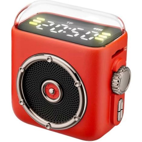Magnétique Back Clip Enceinte Bluetooth Time Écran HiFi Son Musique Boîte sans Fil Night Light MP3 Lecteur de Musique (1/5)