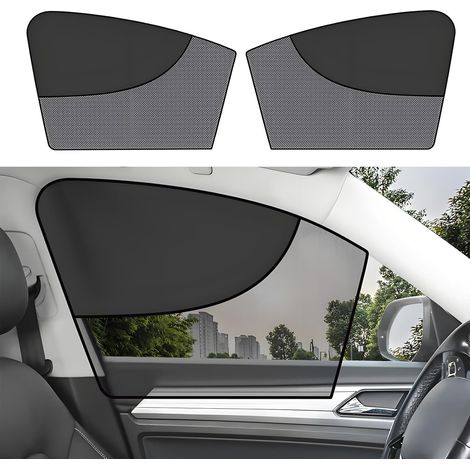 2PCS Pare-Soleil Voiture Magnétiques Double Couche, Auto Pare Soleil Vitre Laterale avec Ombrage Complet/Partiel, Bloquer Les Rayons UV/Chaleur, Pose Rapide, Protege Soleil Voiture Avant Conducteur (1/5)