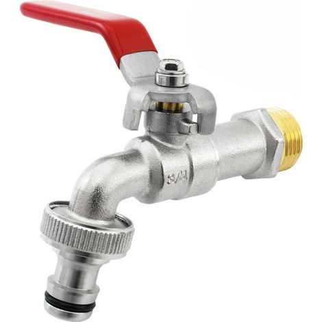 Grifo de agua de latón de primera calidad de 3/4'' de pulgada, Resistente al óxido y a las heladas para jardín, lavadora, verduras, 3/43/4 (1/5)