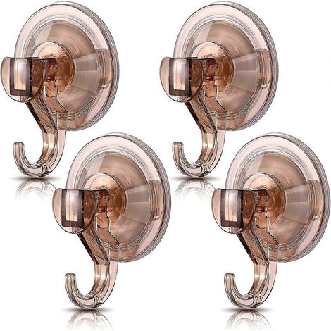 Support de couronne transparent réutilisable avec verrouillage à clé, crochets muraux, fenêtres et douche robustes sous vide (4) (1/5)