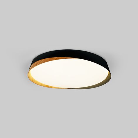 LED Deckenleuchte in Holzoptik CCT 36W ø50cm IP22