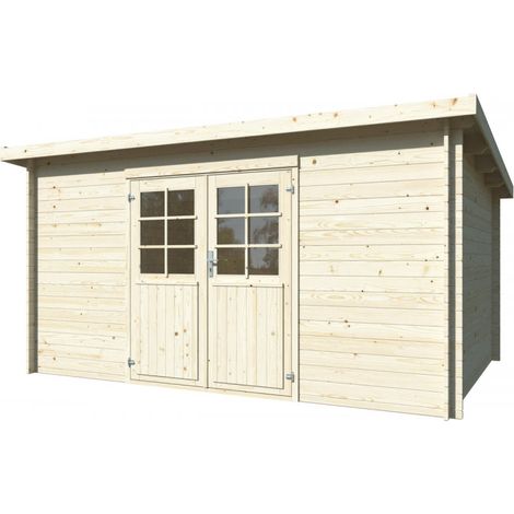 Casetta in legno non trattato Nora B 406X292