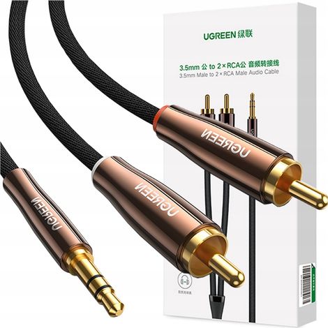 Cavo Ugreen AV170 con 2 connettori RCA (Cinch) da 3,5 mm, 2 m (nero)