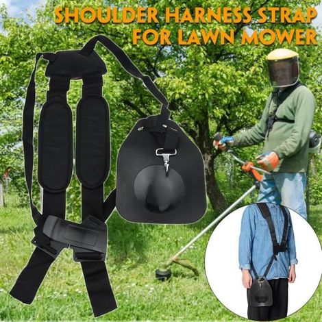 Harnais Ajustable à Double Sangle Épaule pour Débroussailleuse Noir (1/4)