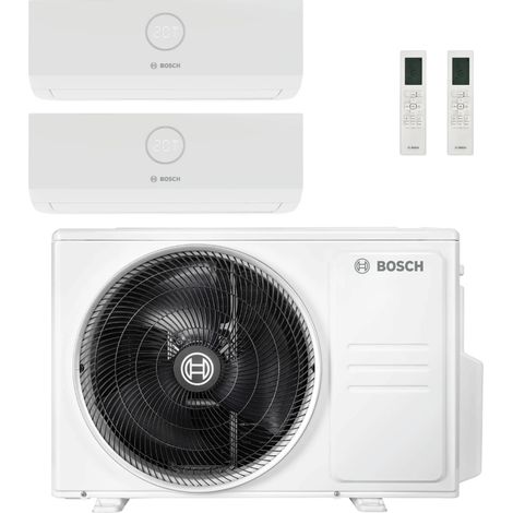 Climatisation 5000 réversible Bi-splits BOSCH - 1 unité extérieure + 2 unités intérieures de 2.6 kW (1/5)
