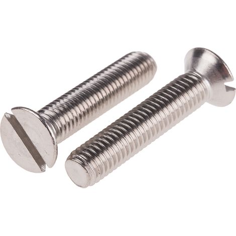 Vis à métaux RS PRO M8 à tête Fraisée fendue en Acier Inoxydable, 40mm ( Prix pour Sachet de 25 )