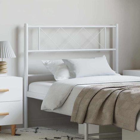 vidaXL Tête de lit de remplacement métal blanc 100 cm (1/5)