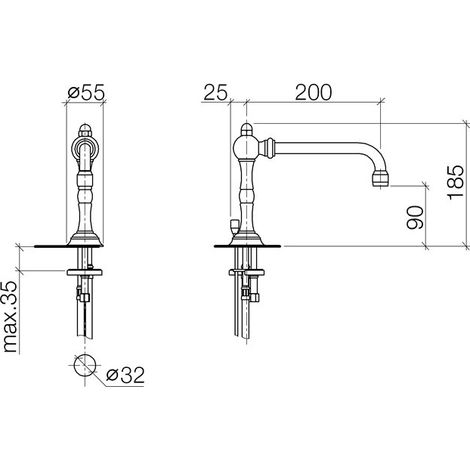 Dornbracht 13715380-00 Bec versement Pièces de rechange (1/3)