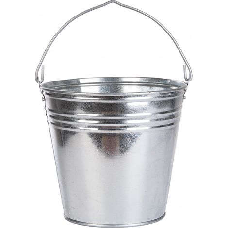 Seau en zinc - L 28,6 x l 28,4 x H 26,7 cm - Argenté - Livraison gratuite