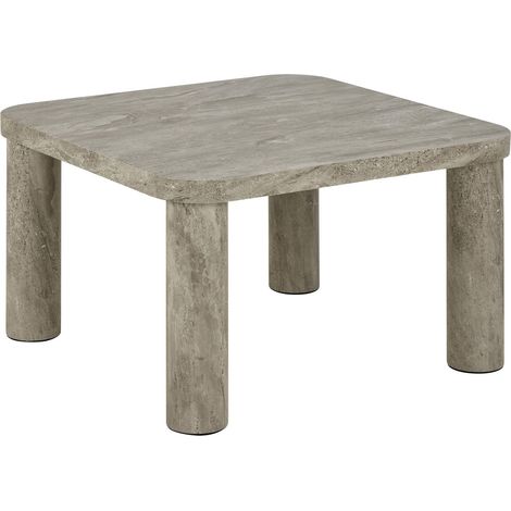 Mesa de centro Norsica 994, Mármol gris, 36x60x60cm, Diámetro: 0, MDF, Aglomerado laminado, Angular (1/5)