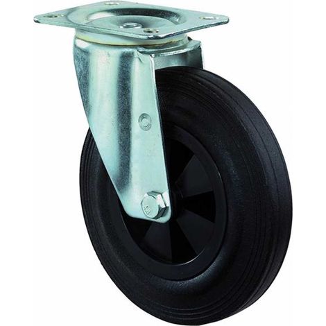 BS-R Lenkrolle 80 mm Gummirad 100 kg (1/3)