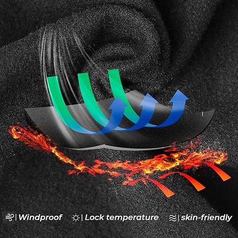 Doublure de casque adaptée au vélo, scooter et moto - Vêtements de cyclisme d'hiver - Cagoule chaude avec protection du cou - Couverture intégrale du visage et protection anti-transpiration - Écharpe  (1/5)