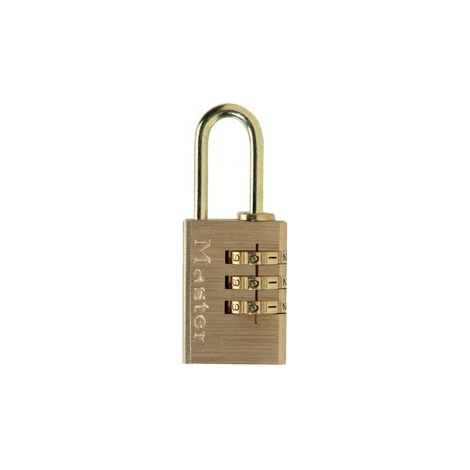 MASTER LOCK - Cadenas 3 chif.alu laitonné 20mm bl