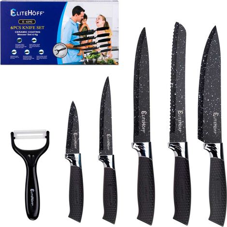 Set di 5 coltelli da cucina in marmo con pelapatate E-6192 (1/5)
