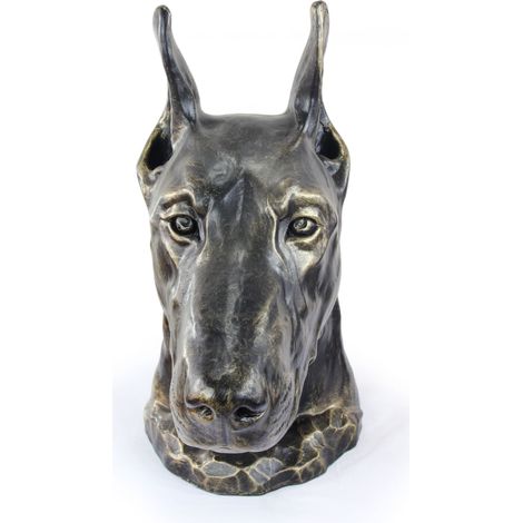 Doberman, Dobermann - un'urna per le ceneri del cane, un busto di cane, una grande testa di cane per il giardino di Art-Dog (1/5)