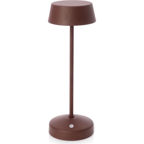 Lampada tavolo a led in metallo ricaricabile uso interno ed esterno h 33 cm -Verde (1/3)