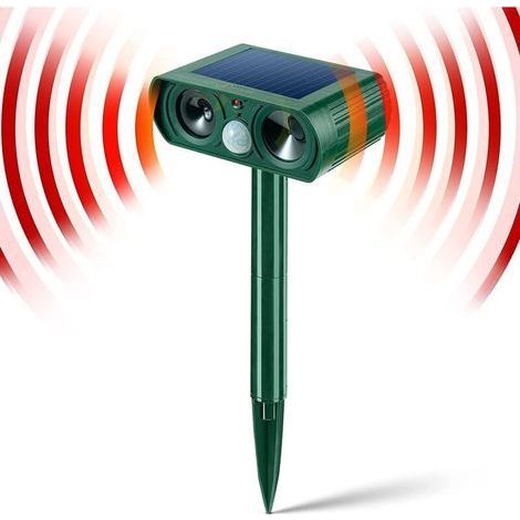 Solar Ultrasonic Animal Repeller Repellent Rat Bird Dog Snake Repeller (1/5)