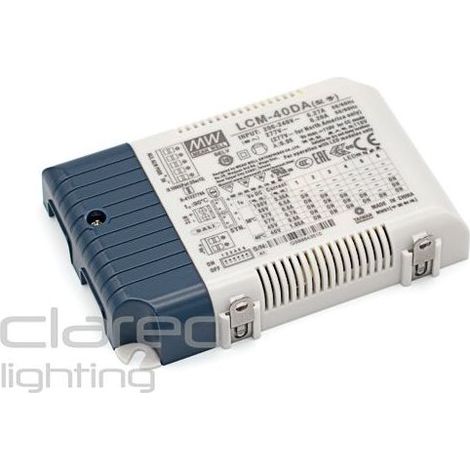 Transformateur LED 350-1050mA 40W DALI2 et BP MeanWell LCM-40DA2 (1/4)