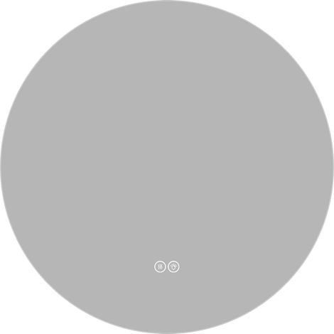 Espejo de baño LED redondo 80 cm con antivaho, 3 colores, regulador y memoria (1/5)