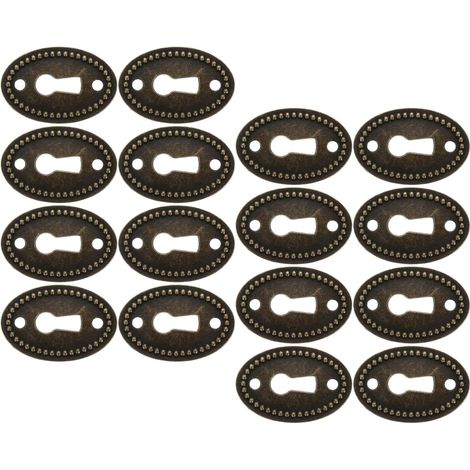 Kisangel Lot de 16 plaques ovales en alliage zinc pour serrures (1/5)