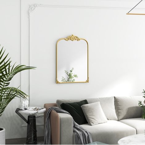 Specchio da parete barocco 60x87 cm in vetro e metallo dorato, da appendere – MEUBLIV (1/5)