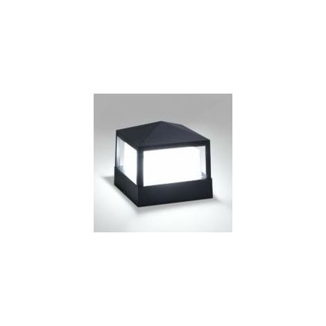 Lampe de Poteau Lampe Pilier Portail Lampe D'extérieur lumière colonne lampe Villa IP65 étanche Aluminium jardin paysage pelouse porte clôture entrée lumièr, Blanc Froid [Classe énergétique A++]
