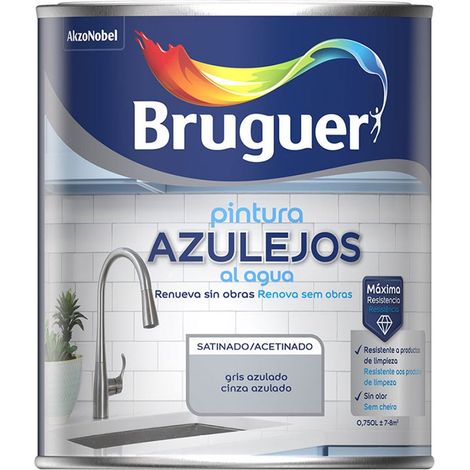 Seidenmatt blaugraue Fliesenfarbe auf Wasserbasis 750 ml