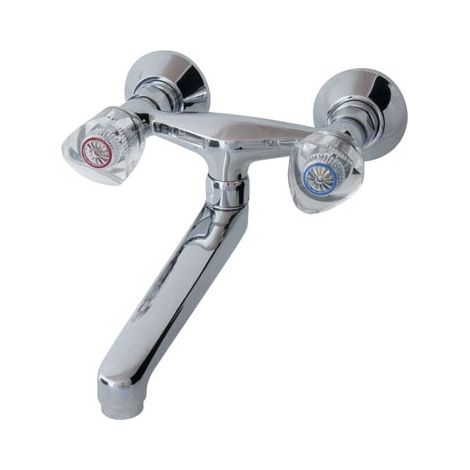 Robinet de cuisine GS 1/2" avec bec en fonte, transparent Atmos